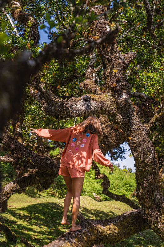 Botanical Island Sweatshirt in Pomelo